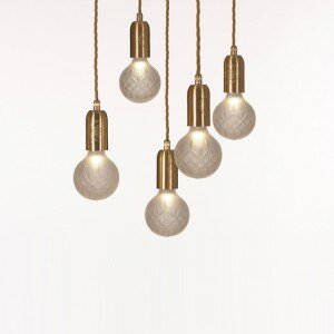 Lee Broom Frosted Crystal Bulb Chandelier