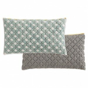 Gan Silai Rectangular Celadon-Grey Cushion