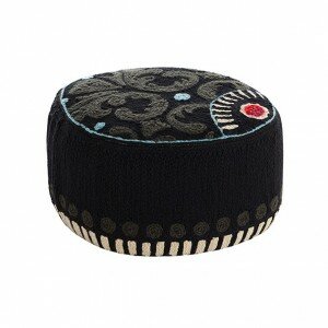 Gan Goyescas Black Pouf